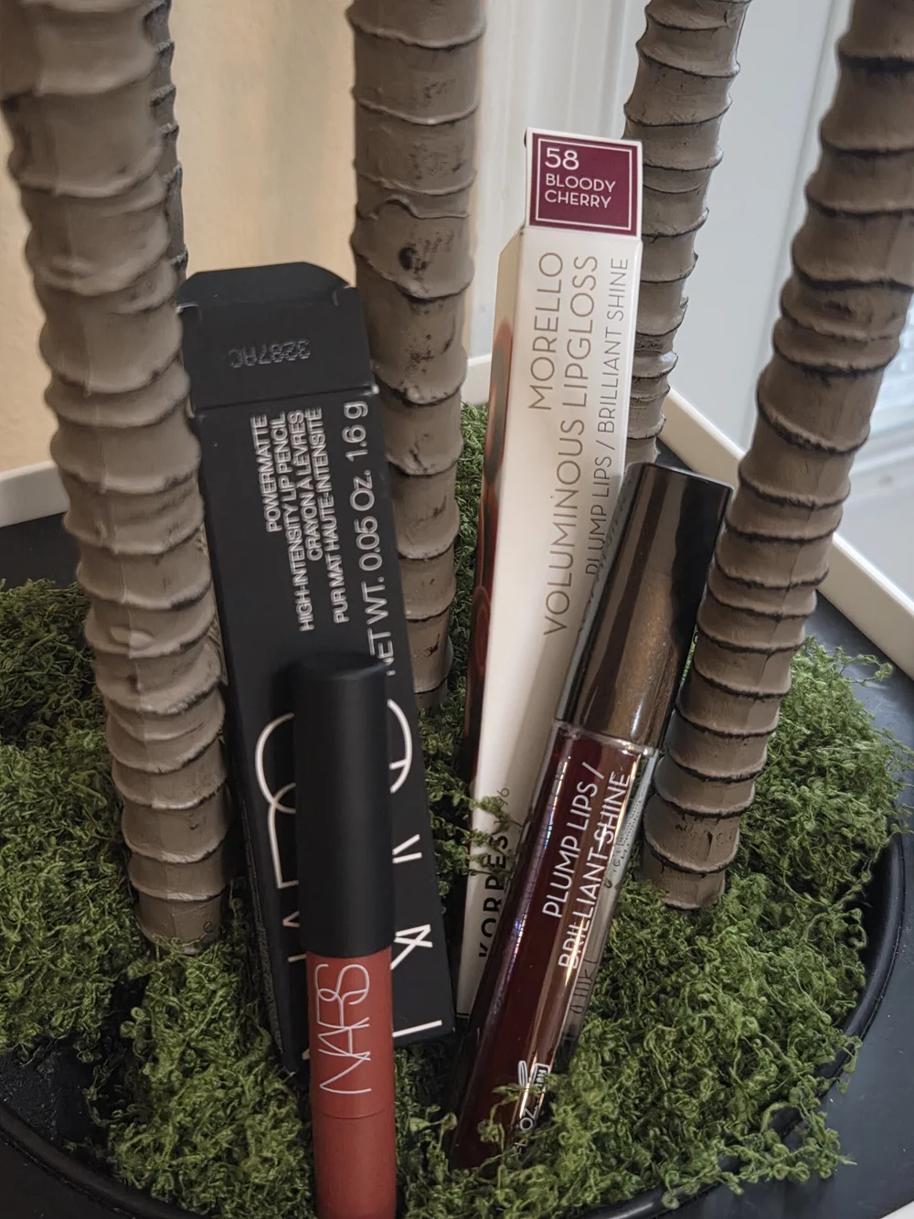NARS Powermatte Lip Pencil + KORRES Morello Lip Gloss #58 Bundle New